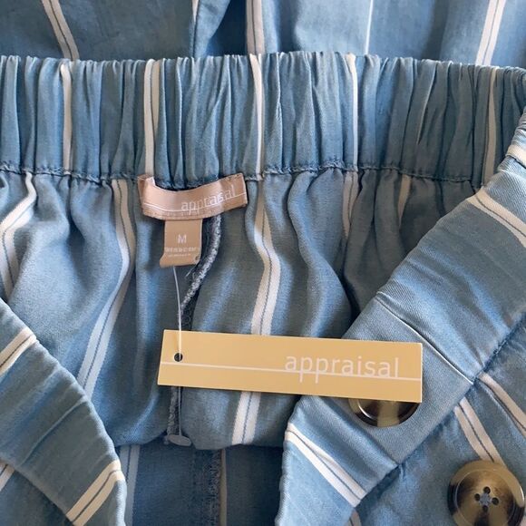 Appraisal NWT stripped cropped trouser pants size medium - Picture 7 of 8